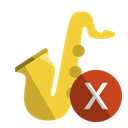 saxophone, cross, music Goldenrod icon