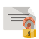 Lock, Certificate, open Gainsboro icon