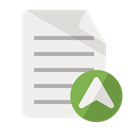 document up, document, Up Linen icon