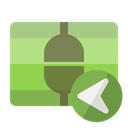 Connect, vertical, Left YellowGreen icon