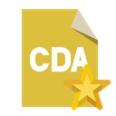 Format, star, Cda, File Goldenrod icon