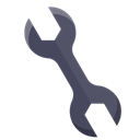 technical, Wrench Black icon