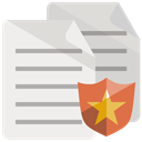 document, shield Linen icon