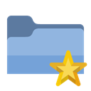 Folder, star SkyBlue icon