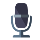 Microphone, radio Black icon