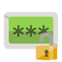 password, open, Lock YellowGreen icon