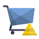 Cart, Shoping, pyramid Black icon