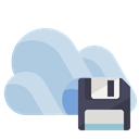 Cloud, Diskette Black icon
