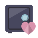 safety, Box, Heart DarkSlateGray icon