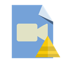 video, pyramid, type, File CornflowerBlue icon