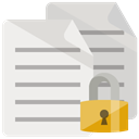 document, Lock Linen icon