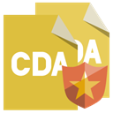 Cda, Format, File, shield Goldenrod icon