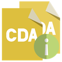 Info, File, Cda, Format Goldenrod icon
