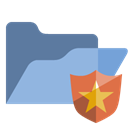 shield, Folder, open SkyBlue icon