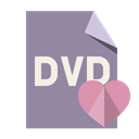 Dvd, Heart, Format, File LightSlateGray icon