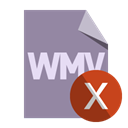 Wmv, cross, Format, File LightSlateGray icon