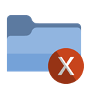 cross, Folder SkyBlue icon