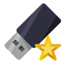 Pen, drive, star DarkSlateGray icon