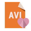 File, Format, Avi, Heart Chocolate icon
