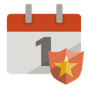 Calendar, shield Gainsboro icon