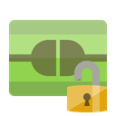 Lock, Connect, open YellowGreen icon