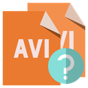 help, Avi, File, Format Chocolate icon