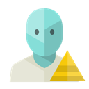 user, pyramid Black icon