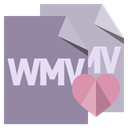 Format, File, Heart, Wmv LightSlateGray icon