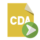 Cda, Format, right, File Goldenrod icon