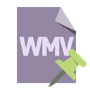 File, Wmv, Format, pin, push LightSlateGray icon