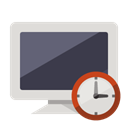 monitor, Clock Gainsboro icon