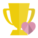 Heart, trophy Gold icon