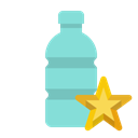 star, Bottle, plastic Black icon