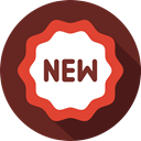 new, Badges, Design, shapes, sticker, star, Badge, Shapes And Symbols, signs SaddleBrown icon
