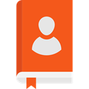 interface, bookmark, Business, miscellaneous, Address book, Notebook, Agenda OrangeRed icon