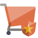 shopping, shield, Cart Peru icon