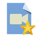 File, video, star, type CornflowerBlue icon