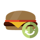 refresh, hamburguer Black icon