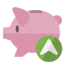 bank up, Up, piggy, Bank RosyBrown icon