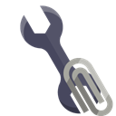 Wrench, technical, Attachment Black icon