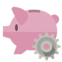 Gear, piggy, Bank RosyBrown icon