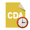Format, Clock, File, Cda Goldenrod icon