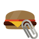 hamburguer, Attachment Black icon