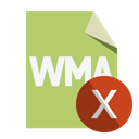 File, Wma, cross, Format DarkKhaki icon