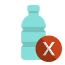 Bottle, cross, plastic Black icon