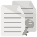 Key, document Linen icon