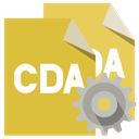 Format, Cda, File, Gear Goldenrod icon