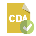 Cda, File, checkmark, Format Goldenrod icon
