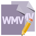 Wmv, File, pencil, Format LightSlateGray icon