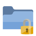 Folder, Lock SkyBlue icon